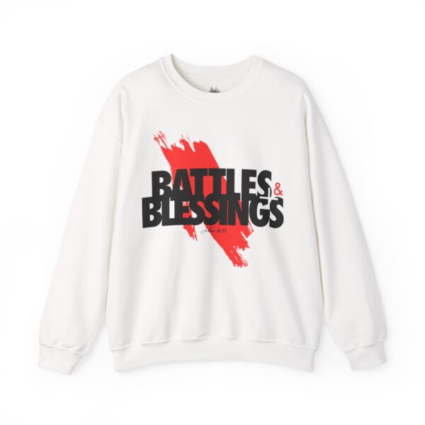 "Battles and Blessings Crewneck Sweatshirt – Faith Through Struggle | Unisex Christian Streetwear" - Image 2