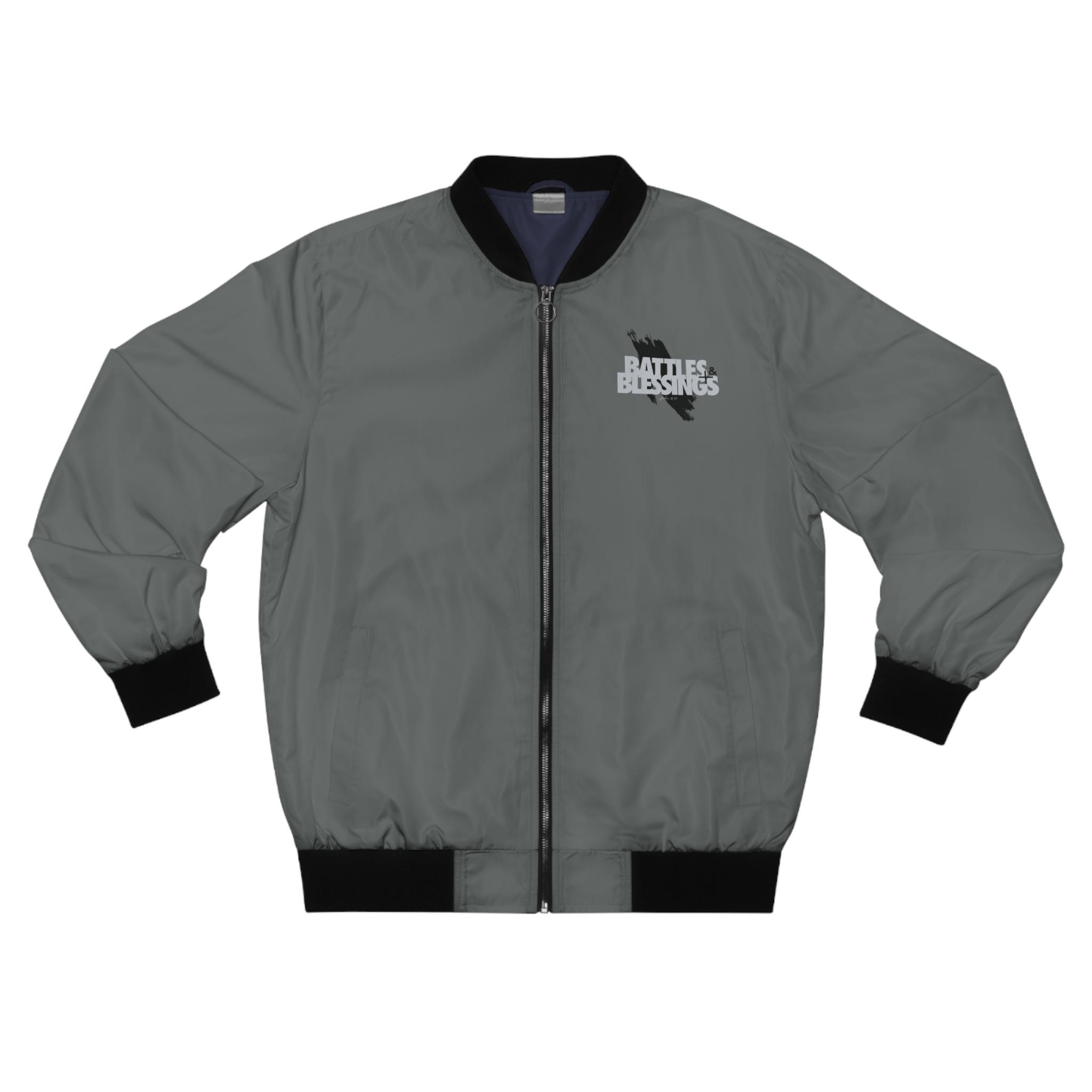 "Battles and Blessings Windbreaker Jacket – Resilient Faithwear | Inspirational Streetwear for Men & Women" - Image 2